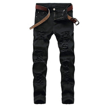 Load image into Gallery viewer, Straight Hole Distressed Jeans Men Denim Trousers Fashion Designer Brand
