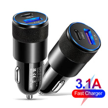 Load image into Gallery viewer, 70W PD Car Charger USB Type C Fast Charging  Adapter for iPhone 14 13 12 Xiaomi Huawei Samsung S21 S22 Quick Charge
