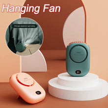 Load image into Gallery viewer, Portable Mini Hanging Neck Fan Bladeless Silent Summer Air Cooling 3 Gears Adjustable 2000mA USB
