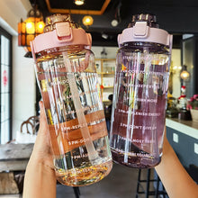 Load image into Gallery viewer, Large capacity plastic straw water cup water bottle high value big fat cup water bottle cute adult general

