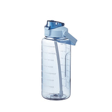 Load image into Gallery viewer, 2L Large Capacity Sports Water Bottle with Straw Portable with Time Marker
