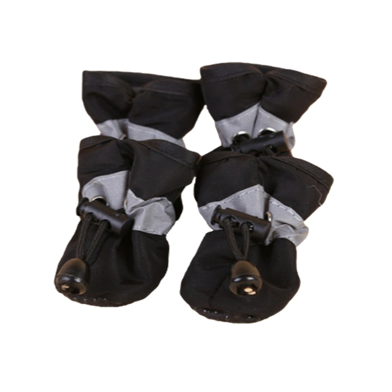 4pcs/set Waterproof Pet Dog Shoes Anti-slip Rain Boots Footwear For Small Cats Dogs Puppy