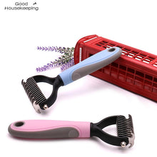 Load image into Gallery viewer, Pets Fur Knot Cutter Dog Grooming Shedding Tools Cat Hair Removal Comb Brush Double sided
