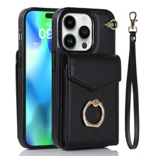 Load image into Gallery viewer, Luxury Leather Phone Case For iPhone 14 13 12 Mini 11 Pro X XS Max XR  Wallet Card Holder Stand Back Cover
