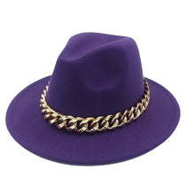 Load image into Gallery viewer, fedora unisex solid color fedora hat  21-color wide brim jazz top hat autumn winter British retro Panama hat
