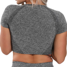 Load image into Gallery viewer, Tight Seamless Yoga Shirts Women Short Sleeve Gym Tops Fitness Woman Running Workout Sport T-Shirts Sports Wear Training Tops - somethinggoodenterprise
