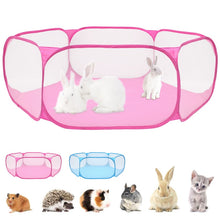 Load image into Gallery viewer, Portable Pet Fence Foldable Small Dog Cat Animal Cage Game Playground Fences for Hamster Chinchillas and Guinea- Pigs - somethinggoodenterprise
