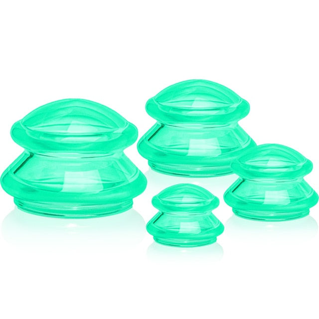 2/4pcs Silicone Massage Cups Masajeador Vacuum Suction Cup Set AntiCellulite Jar Deep Tissue Facial Cupping Relaxation Body Care - somethinggoodenterprise