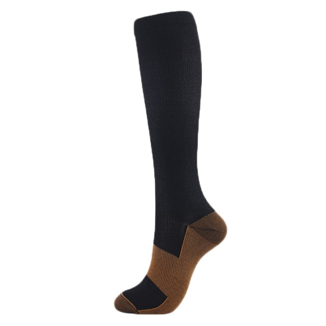 Copper Fiber Compression Socks Men Women Outdoor Sports Fashion Simple In Tube Socks Trend Nylon Compression Socks - somethinggoodenterprise