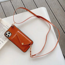 Load image into Gallery viewer, Luxury Crossbody Card Pocket Wallet Case For iPhone 13 12 11Pro Max 7 8Plus Leather Strap Back Cover For iPhone X XR XS Max Case
