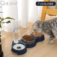 Load image into Gallery viewer, Automatic Feeder 3-in-1 Dog Cat Food Bowl With Water Fountain Double Bowl Drinking Raised Stand Dish Bowls For Cats
